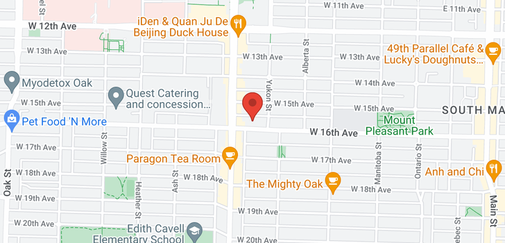 map of 447 W 16TH AVENUE